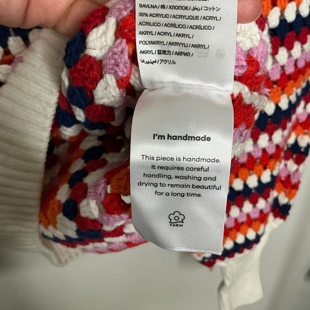 Farm Rio Knit Multi Color Sweater | Medium - Picture 10 of 12